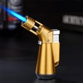 thumbnail image 1 of Adjustable Flame Torch Lighter Windproof Refillable Butane Lighter with Continuous Lock Mode - Alloy Construction for BBQ, Kitchen, Candles, Fireplace - Single Pack, 1 of 3