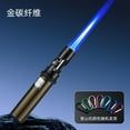 thumbnail image 1 of Adjustable Flame Torch Lighter with Windproof Technology and Butane Window, Safe Lock for Camping, BBQ, and Outdoor Use, Refillable Butane Lighter, 1 of 7