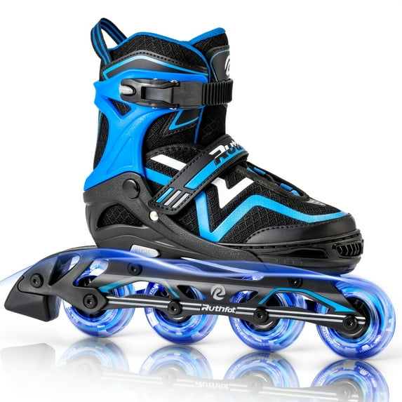 Adjustable Flashing Inline Skates For Adult With Full Light Up Wheels, Fun Illuminating Outdoor Rollerskates For Men And Women, Best Gift For Beginners Indoor Outdoor Sports