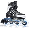 thumbnail image 1 of Adjustable Flashing Inline Skates, All Wheels Light Up, Fun Illuminating Skates for Kids Men Adult Women and Boys, 1 of 16