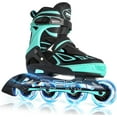 thumbnail image 1 of Adjustable Flashing Inline Skates, All Wheels Light Up, Fun Illuminating Skates for Kids Men Adult Women and Boys, 1 of 14
