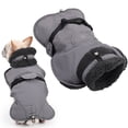 thumbnail image 1 of Adjustable Fleece Lined Dog Winter Coat With Harness Slot Windproof Reflective Pet Vest Cold Weather Apparel For Small Medium Large Dogs,Dog Winter Vest,Pet Coat,XXL,Grey, 1 of 10