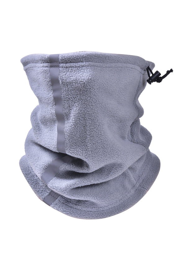 Adjustable Fleece Neck Gaiter Reflective Face Cover for Winter