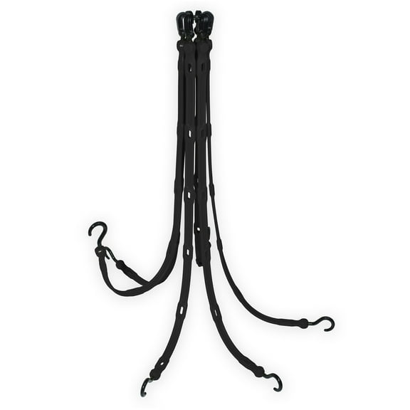 BihlerFlex Bungee Cargo Net Adjustable Flex-Web - Universal Fit - 144" x 144", Black — Residential Use, Standard Application
