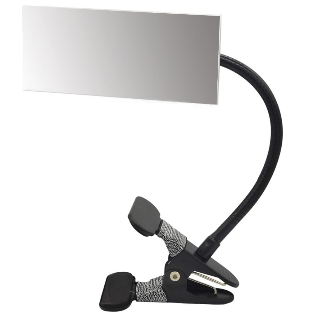 Clip On Security Cubicle Convex Mirror Adjustable Computer Desk Rearview Mirror - View #5
