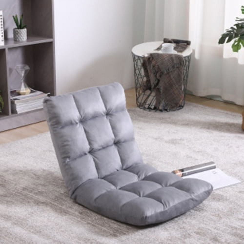 Adjustable Floor Chair 5 Position Folding Sofa Chair with Back