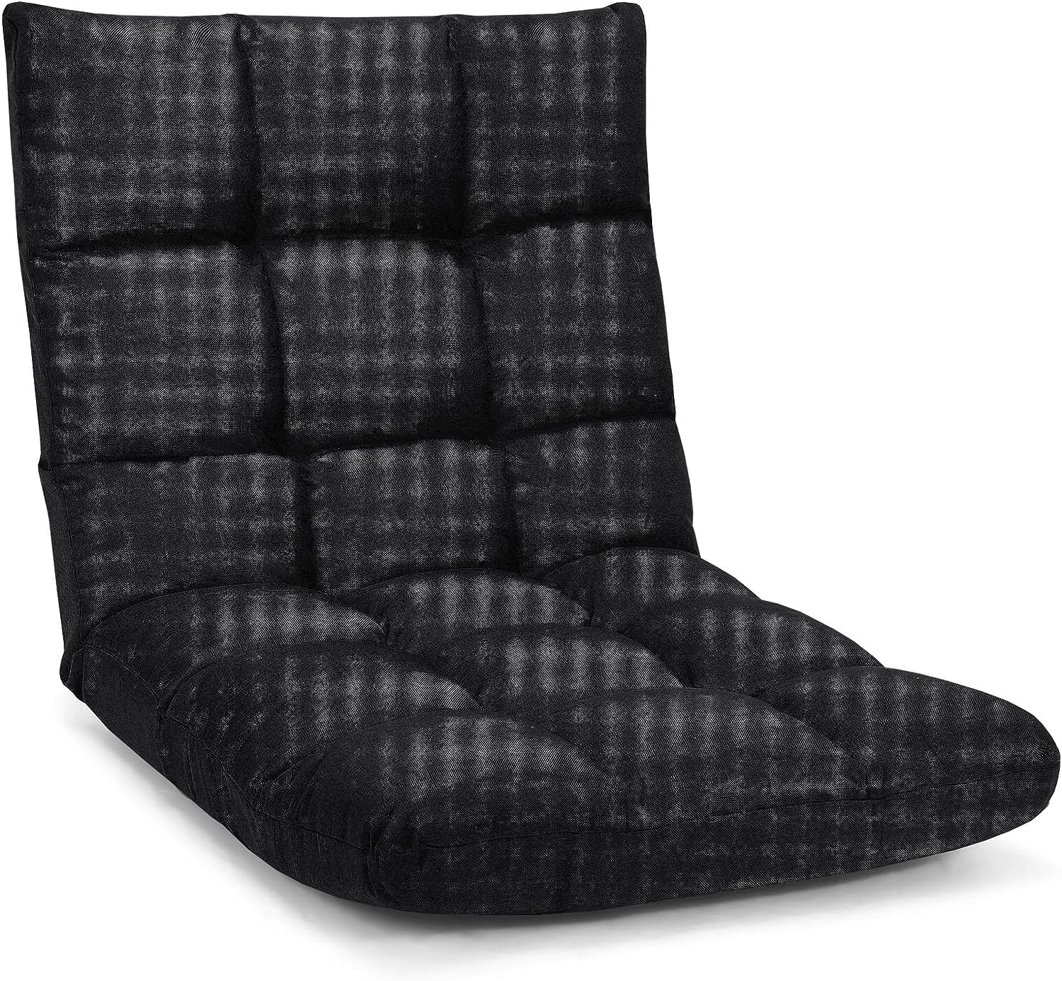 Adjustable Floor Gaming Sofa Chair 14Position Cushioned Folding Lazy