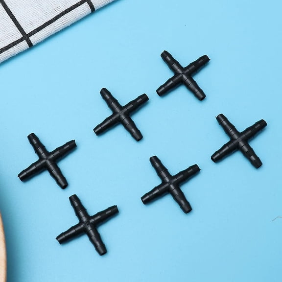 Garden Irrigation Cross Fittings 4 Way Hose Coupling Adapter,