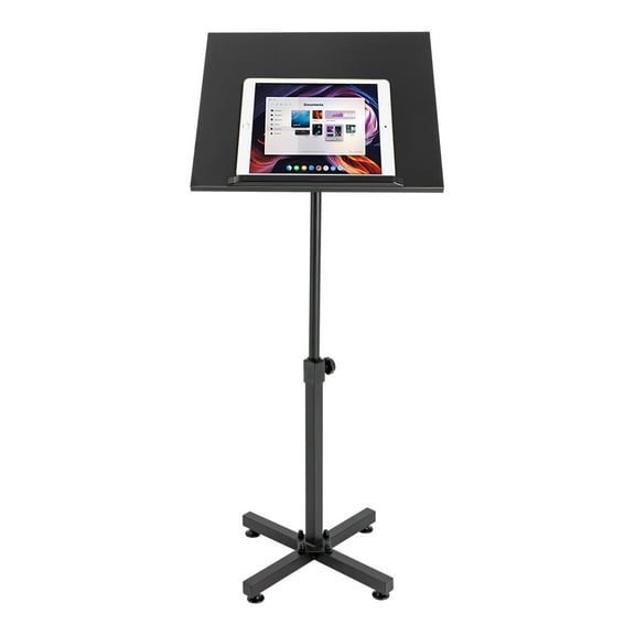 Adjustable Floor Lectern Podium Stand, 360 Rotatable Panel Height Adjustable Reading Stand for Speech Teaching Daily Use