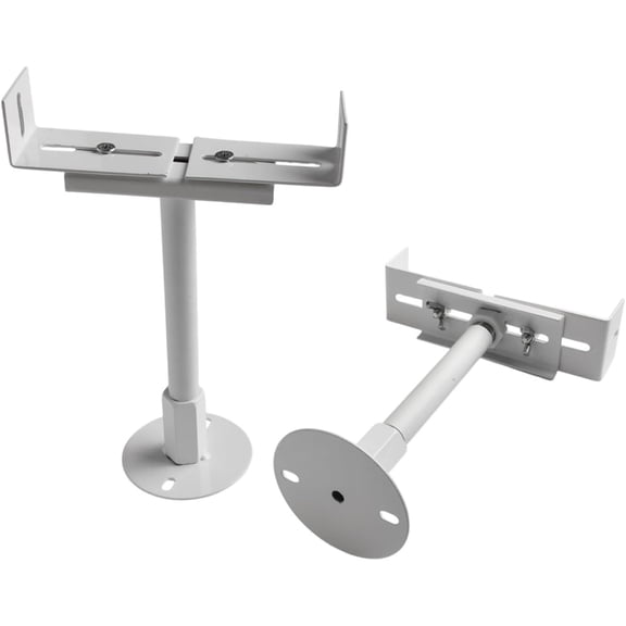 Adjustable Floor Mount Brackets for Cast Iron Radiators (2-Pack) - Heavy-Duty White Aluminum Supports for 8-13cm Height, Baseboard Installation & Floor Protection(XX)