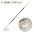 thumbnail image 1 of Adjustable Floor Scrub Brush, Triangle Head Scrubber Brush for Bathroom Patio Kitchen, Stainless Steel Handle, 35.4inch, 1 of 8