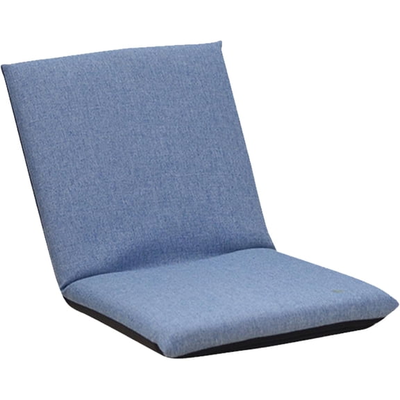 Adjustable Floor Sofa Gaming Chair - Padded Back Support and Cushioned Seat for Lounging, Blue