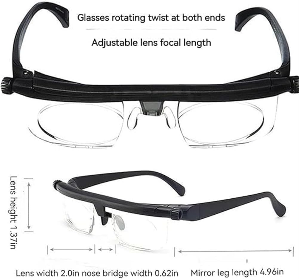 Adjustable Focus Glasses Near And Far Sight Focus Adjustable Glasses Dial V Walmart