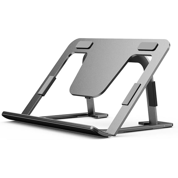 Adjustable Foldable Aluminum Tablet Stand for 7-13 Inch Devices, Portable Holder with Anti-Slip Grip for Hands-Free Viewing