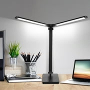 Adjustable Foldable Desk Lamp for Home Office,Double Swing Arm Bright LED Desk Light,Eye-Caring Architect Task Lamp,Touch Control Desktop Lamp Dimmable Table Desk Light for Work/Study/Craft