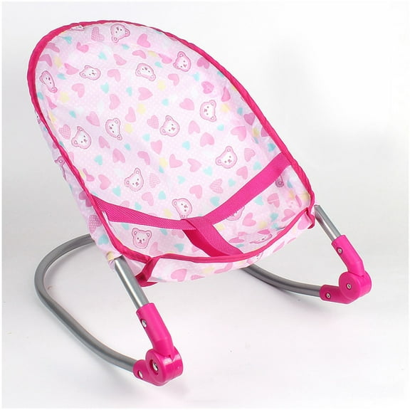 Adjustable Foldable Doll High Chair with Tray, Realistic Miniature Pretend Play Furniture for Kids, Foldable Simulation Miniature Adjustable Doll (31cm, No Doll Included)