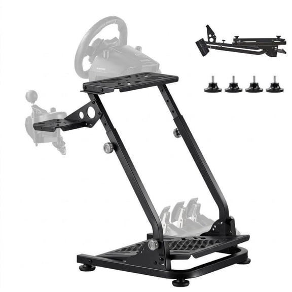 Adjustable & Foldable Racing Wheel Stand, Racing Simulator Cockpit for Logitech G29 G923 & Thrustmaster