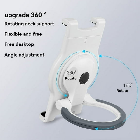Adjustable Foldable Tablet Stand - Portable Desk Stand with Hand Ring Back Clip
