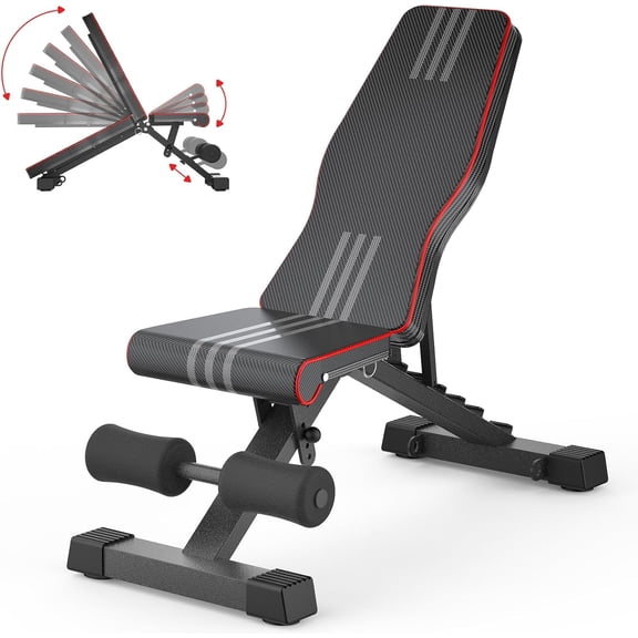 Adjustable/Foldable Weight Bench, 660LBS Home Gym Workout Bench Lifting Sit-up Exercise Bench for Bench Press