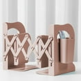 thumbnail image 1 of Adjustable Folding Bookends Stand with Chain Connector and Silicone Pads, Plastic Desktop Holder for Books, Magazines, Cookbooks and Binders, 1 of 6