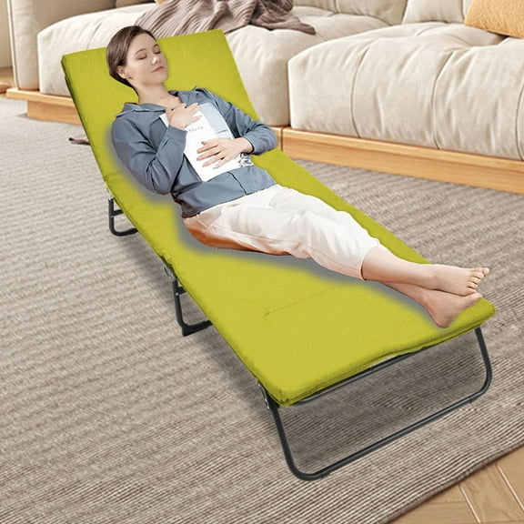 Adjustable Folding Camping Cot for Adults, Heavy Duty 1200 D Layer Oxford Bed with Carry Bag for Outdoor Travel Comfort