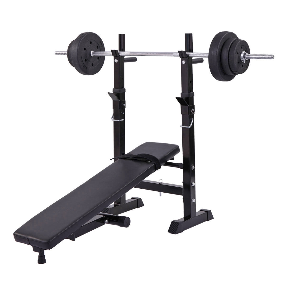 Adjustable Folding Multifunctional Station Workout Bench with Squat ...