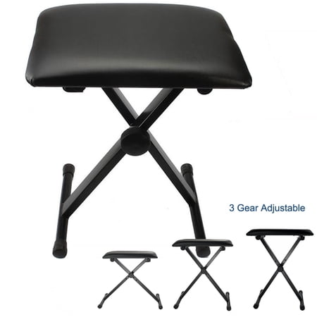 Asunby Adjustable Folding Piano Keyboard Bench, Leather Padded X-Style Performance Stool, Foldable Music Seat Chair for Home Stage, Black Instrument Accessories price history and forecast - Asunby Asunby