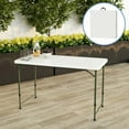 thumbnail image 1 of Adjustable Folding Table 4 Foot Plastic Utility Table Extra Holiday Seating, 1 of 3