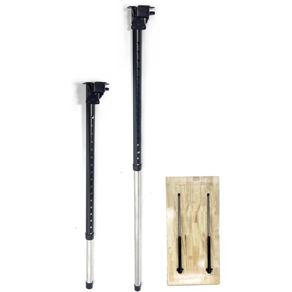 Adjustable Folding Table Legs 25-34", Heavy Duty Metal, Set of 2 | Height Adjustable, Foldable, Sturdy | for DIY Desks, Computer Tables, Office Workstations, RV Camping, Outdoor Furniture