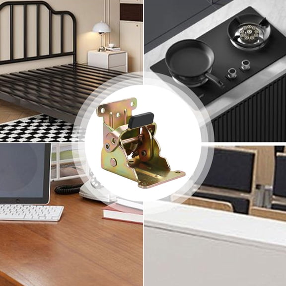 Adjustable Folding Table Legs and Workbench Hardware – Bracket Support with Screws for DIY Furniture and Craft Projects, 6.8 cm×5.4 cm×6.3 cm, Zinc Plated