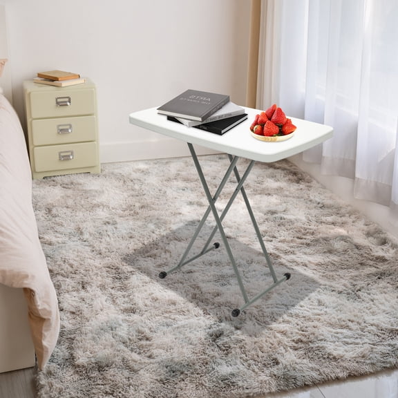 Adjustable Folding Table Portable and Sturdy Modern Design, Height Adjustable, Space-Saving for Living Room, Office, Dining, and Outdoor Use