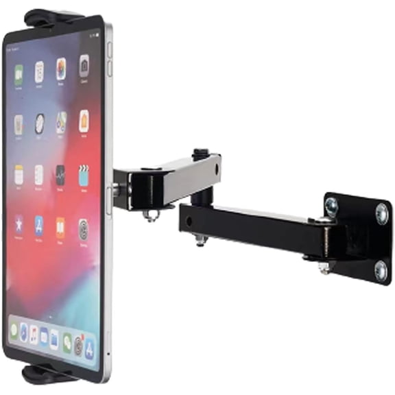 Adjustable Folding Tablet Wall Mount for 4.7~12.9 inch Multi-Angle Phone Tablet Holder(Black)
