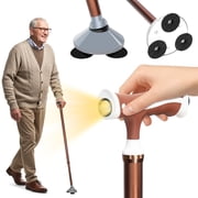 Homease Adjustable Walking Cane with LED Light Walking Stick, Bronze Brown 33-41 inches Self Standing Non-slip