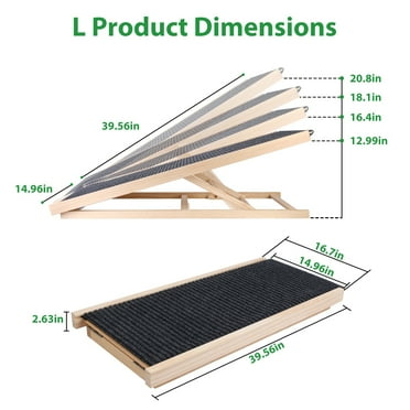 MOPHOTO Adjustable Pet Ramp,Folding Dog Ramp,Anti-Slip Dog & Cat Ramp ...