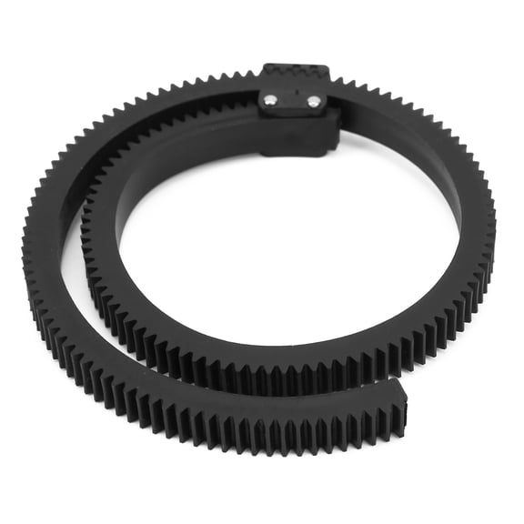 Adjustable Follow Focus Gear Ring Belt for DSLR Camera Camcorder - Black Rubber & Plastic Lens Focus Accessory