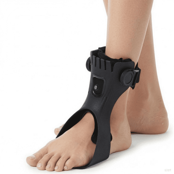 Adjustable Foot Drop Orthosis Brace with Walking and Ankle Stability for Air Cushion Lightweight Stabilizer Fits Inside Shoes