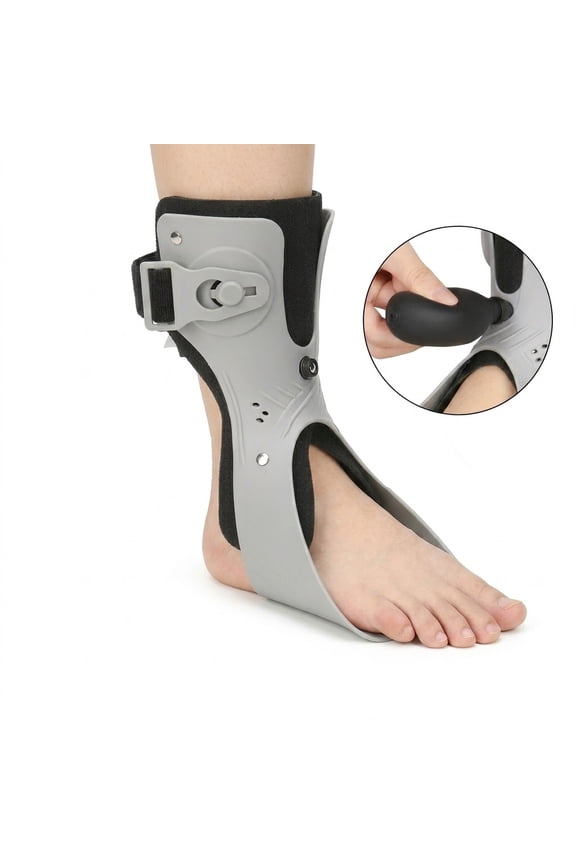 Adjustable Foot Drop Orthosis Support Brace with Air Cushion, Lightweight Stabilizing Wrap for Foot Drop and Walking Stability, Fits Inside Shoes