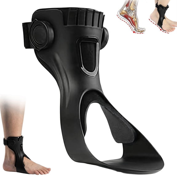 Adjustable Foot Drop Orthotic Brace Inversion Eversion Control Splint for MS Nerve Injury Ankle Fixation and Hemiplegic RehabRightSize M(6.5-9.5))