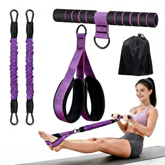 Adjustable Foot Pedal Resistance Bands for Core,Upgraded Multifunction Pedal Resistance Band with Handle, Arm, Legs, Body Strength, Portable Home Gym Workout Equipment for Men & Women