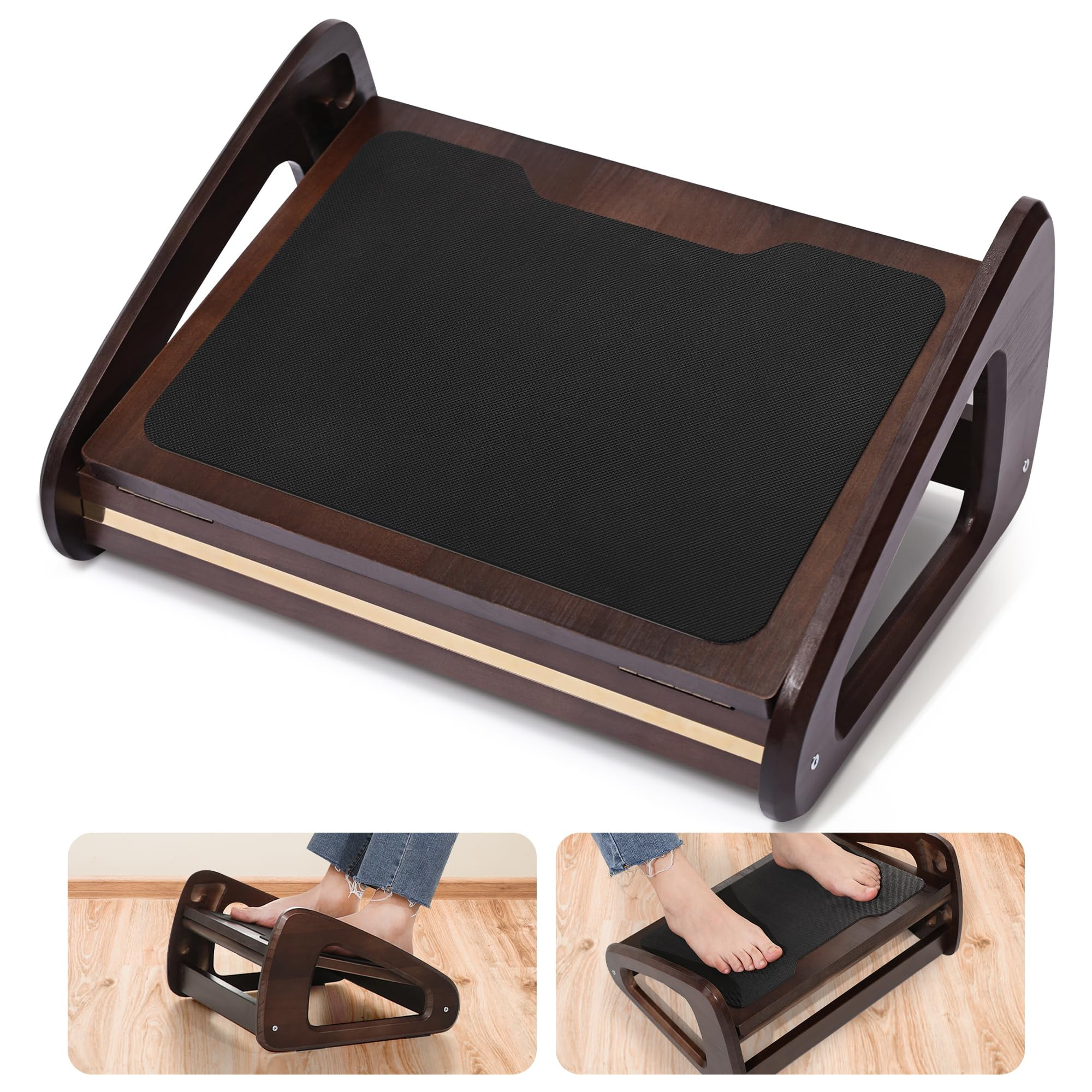 Foot Rest Plastic Foot Stool Under Desk 360° Rotatable Movable