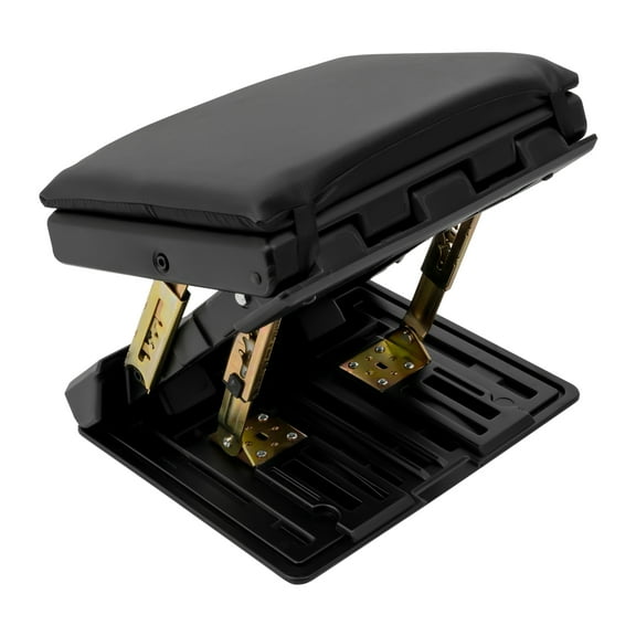 Adjustable Foot Rest with PU-Covered Cushion, 4 Height & Angle Adjustments, Comfortable and Portable Design for Car, Office, and Home Use