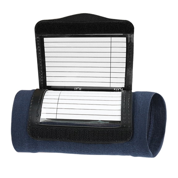 Adjustable Football Wristband Quarterback Card Holder Wristband with 2 Pocket for Football Baseball Softball