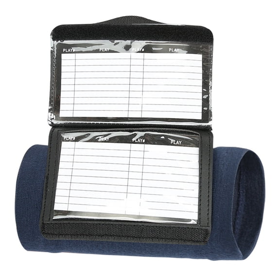Adjustable Football Wristband Quarterback Card Holder Wristband with 2 Pocket for Football Baseball Softball