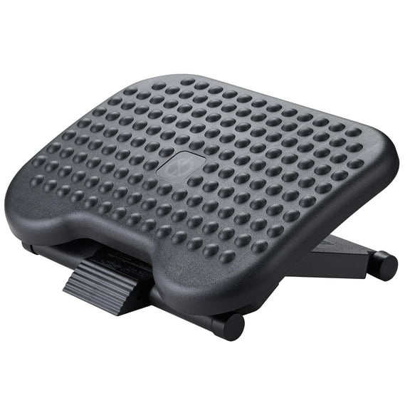 Adjustable Under Desk Footrest - 3 Height Settings & 30-Degree Angle, Foot Stool with Massage Texture for Home & Office