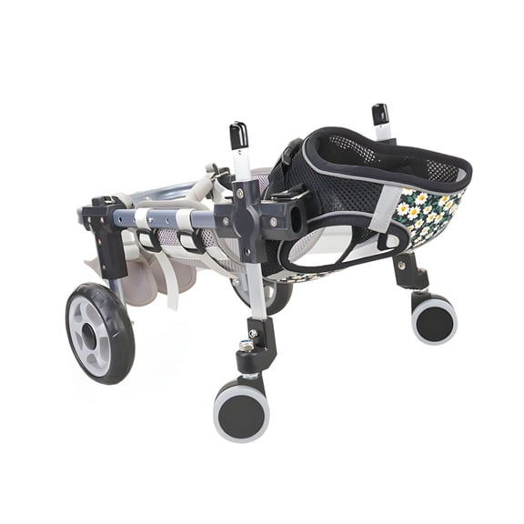 Adjustable Four Wheel Pet Wheelchair Walking Dog Cart for Independently Movement and Daily Activity