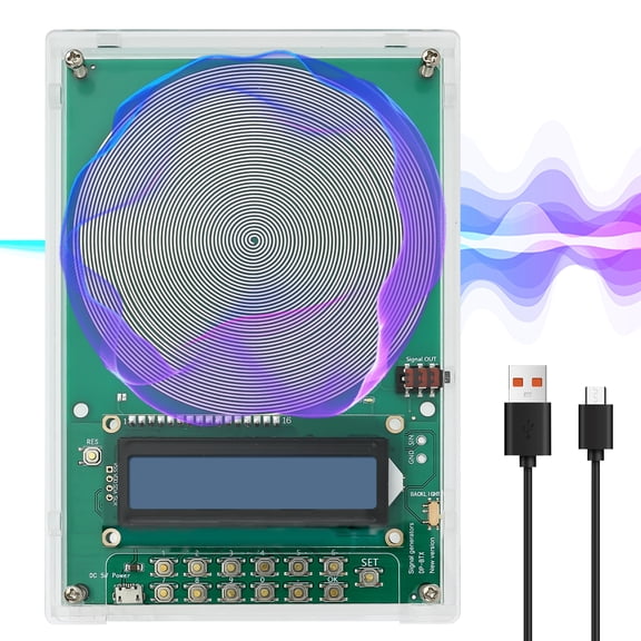 Adjustable Frequency Generator for Healing (0.01Hz-100kHz), 7.83Hz Schumann Resonance Generator for Sleep, Yoga, Meditation & Stress Relief with LCD Display