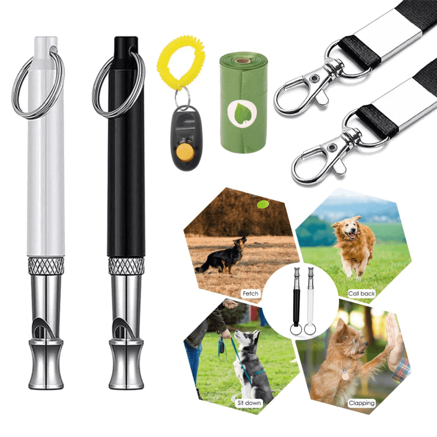 Adjustable Frequency Ultrasonic Dog Whistle 2 Pack - Stop Neighbors Dog ...