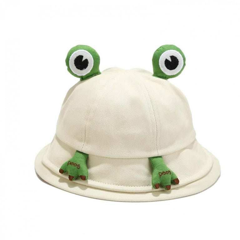 Adjustable Frog Bucket Hat Parent-Child Outdoor Fisherman Hat,Parent-child  Cute Hat All-match Fisherman Hat Student Cartoon Sunscreen Sun Hat 