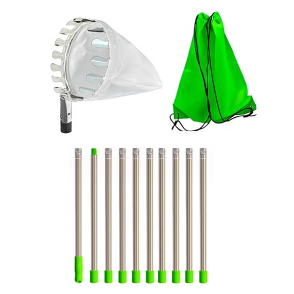 Adjustable Fruit Pickers with Telescopic Stainless Steel Handle and Large Basket Fruit Catcher for Garden Enthusiasts