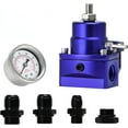 thumbnail image 1 of Adjustable Fuel Pressure Regulator Kit 3-70PSI with AN8 Feed Port and AN6 Return Port (blue), 1 of 11